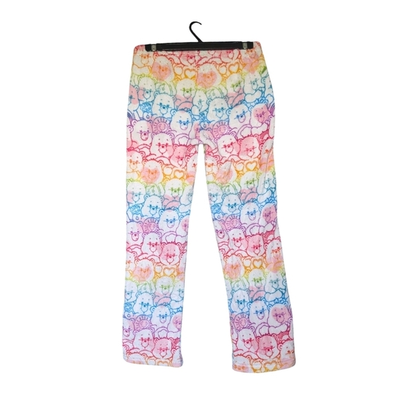M • Care Bears • Rainbow Colourful Women's Character Pajama Fleece Pants - Picture 2 of 3
